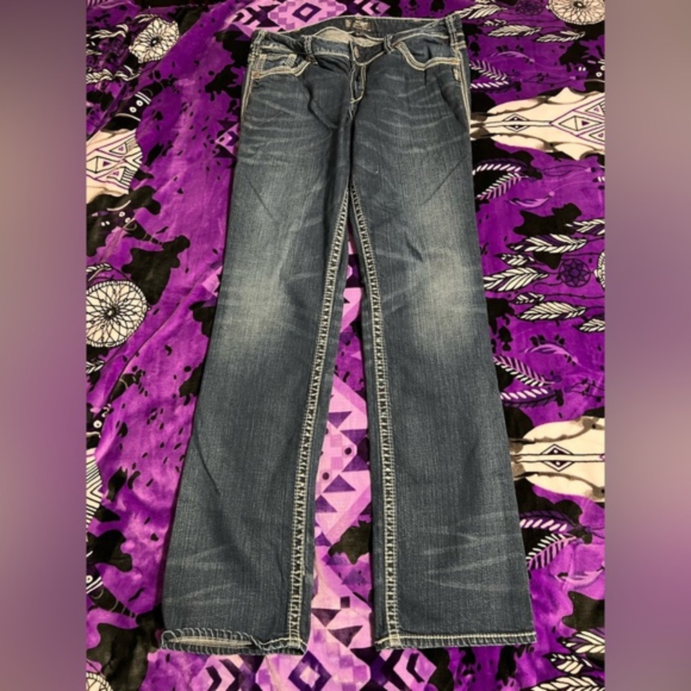 Stylish Blue Women's Jeans 33X35